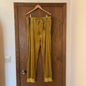 Gold Velvet Joggers